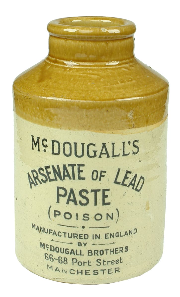 McDougall's Arsenate Lead Paste Stoneware Jar