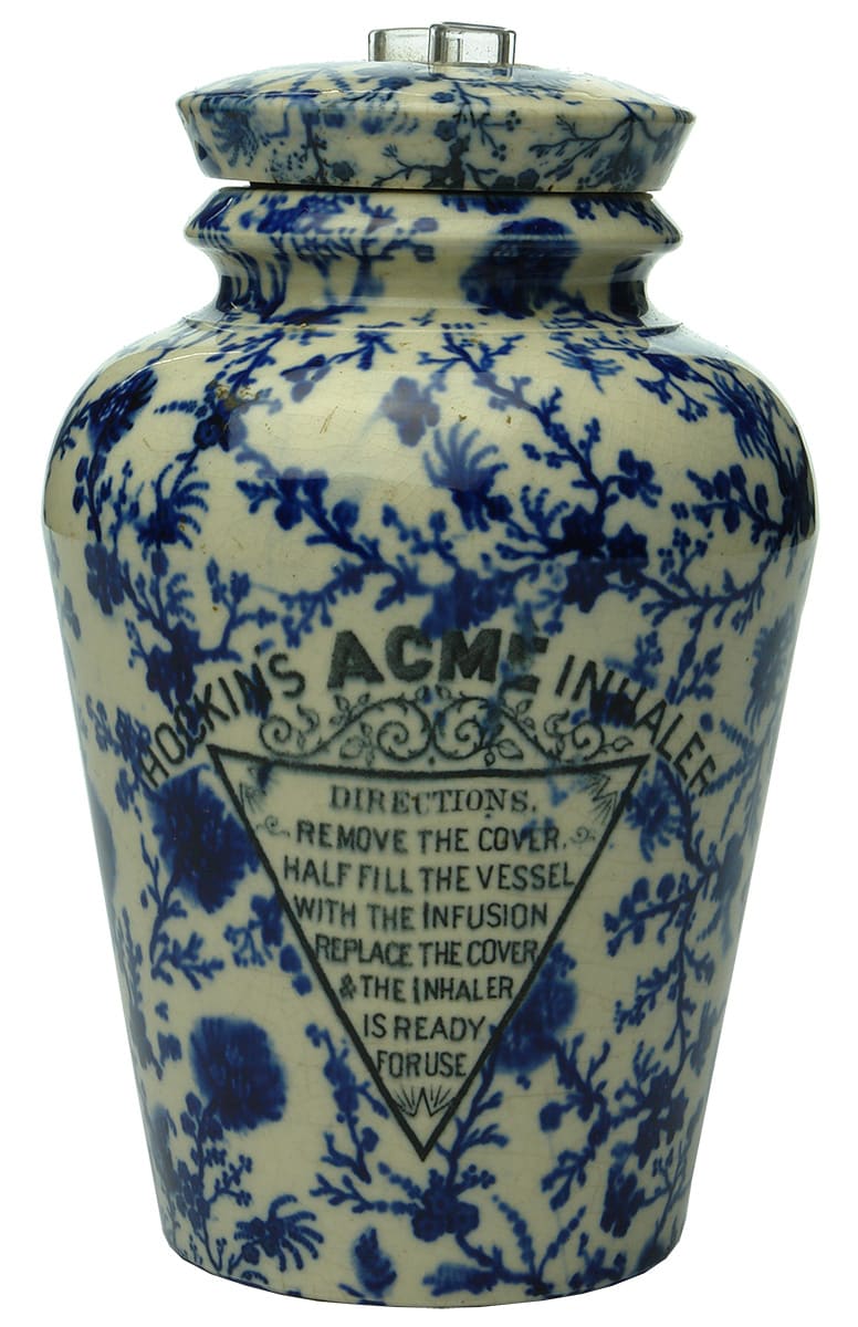 Hockin's Acme Inhaler Blue Decoration