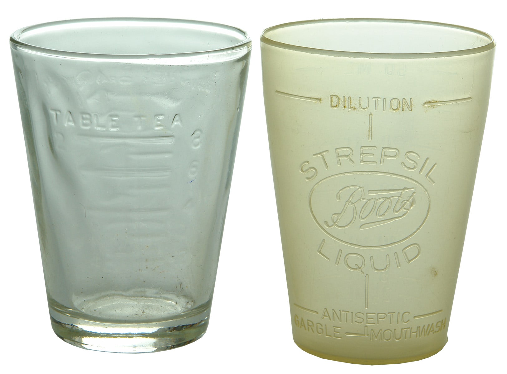 Old Dose Cups Medicine Glasses