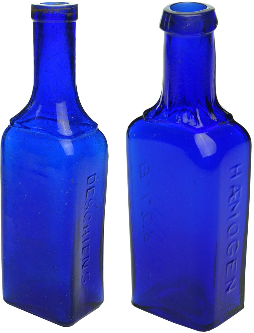 Old Blue Glass Bottles