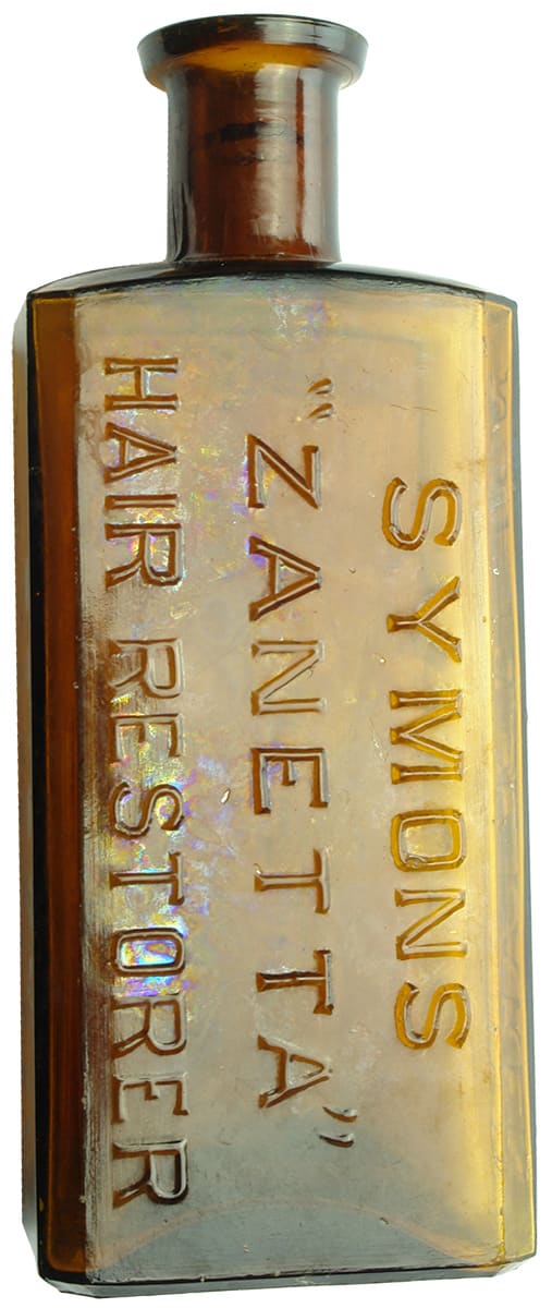 Symons Zanetta Hair Restorer Amber Glass Bottle