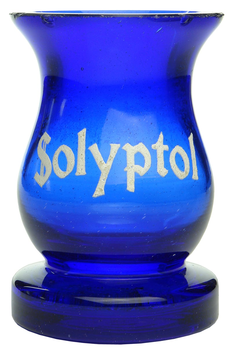 Solyptol Blue Glass Jar