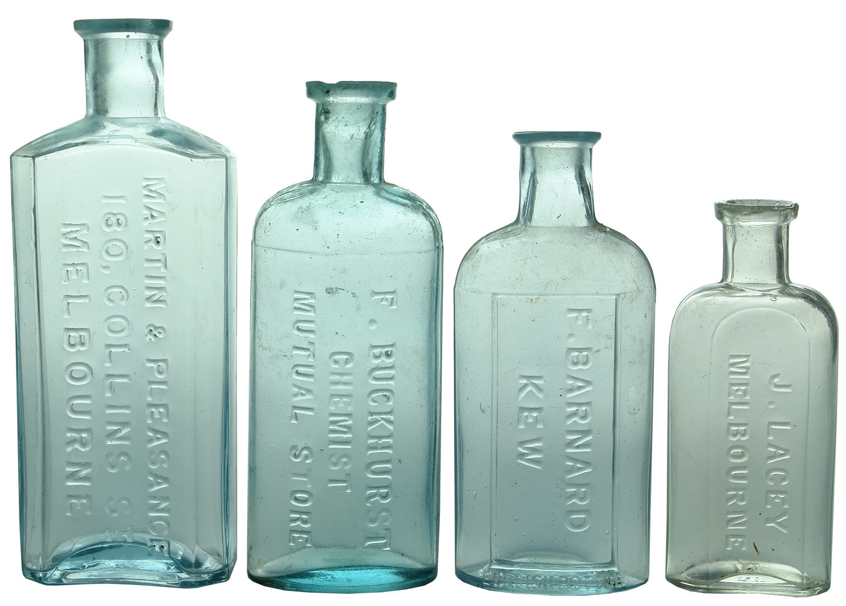 Collection Antique Melbourne Chemist Bottles