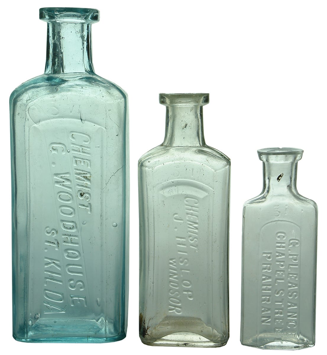 Old Chemist Prescription Medicine Bottles