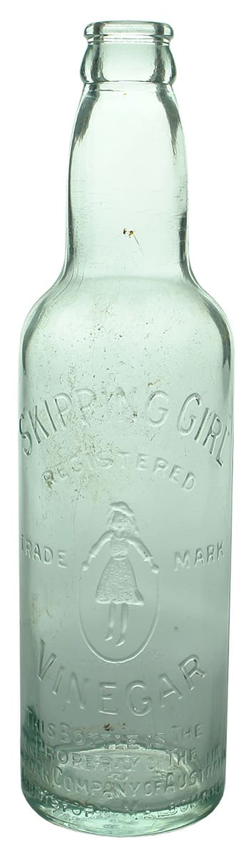 Skipping Girl Vinegar Abbotsford Glass Bottle