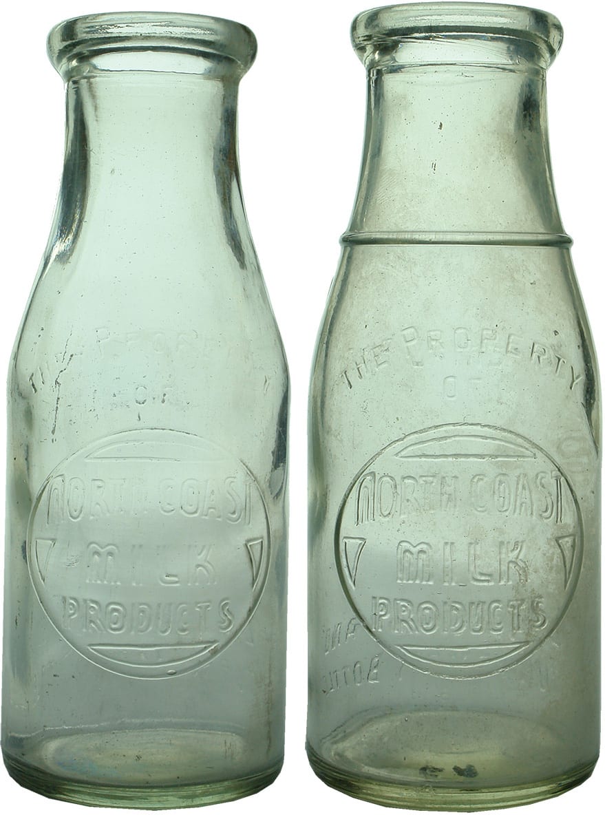 Old Vintage Glass Milk Bottles