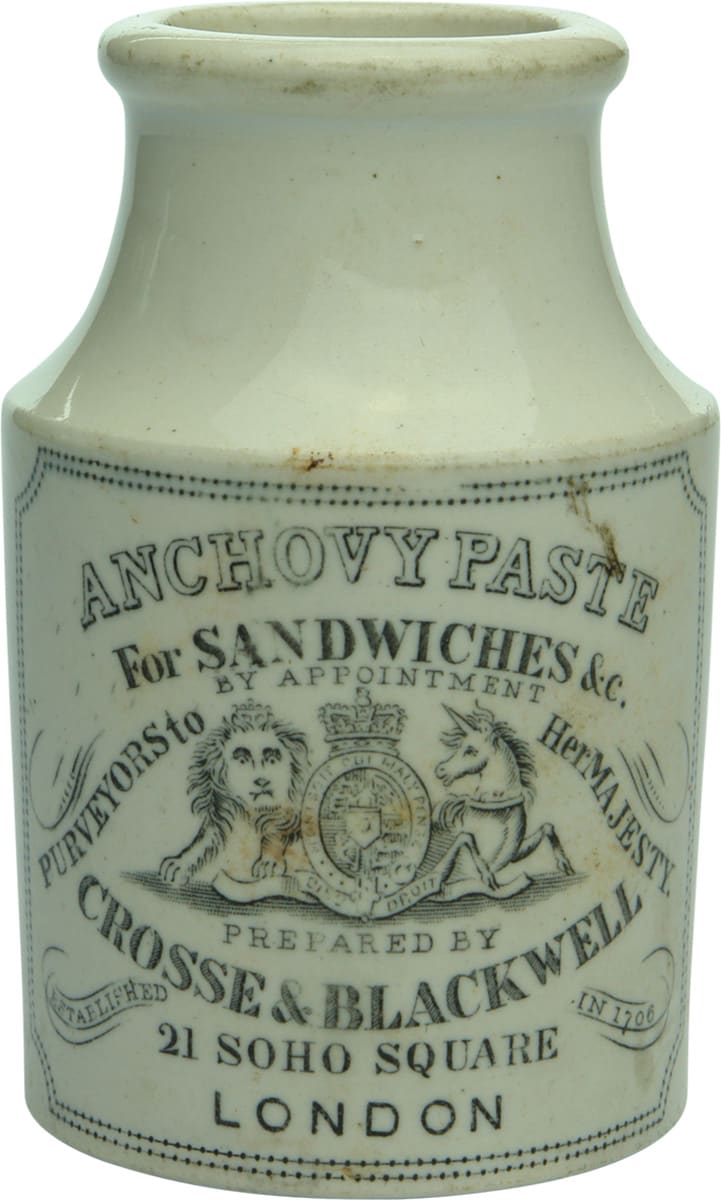 Crosse Blackwell Anchovy Paste Stone Jar