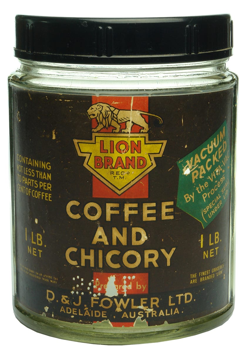 Fowler Adelaide Lion Brand Coffee Chicory