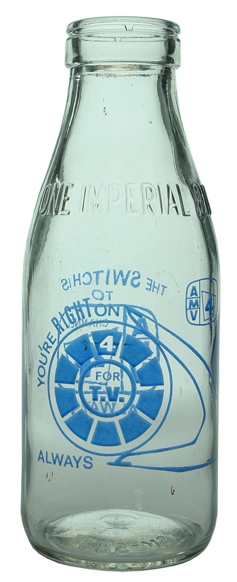 AMV4 Albury Advertising Milk Bottle