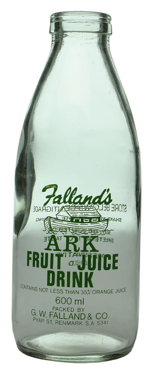 Falland's Fruit Juice Drink Green Print Bottle