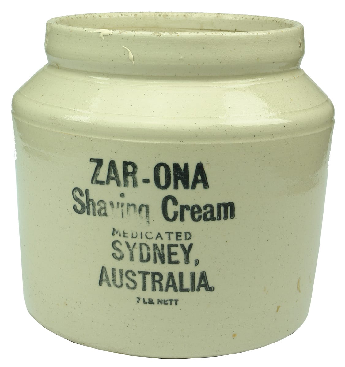 Zar Ona Shaving Cream Sydney Stoneware Jar