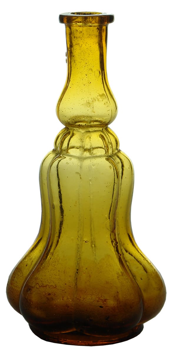 Amber Glass Pontil mark Sauce Bottle