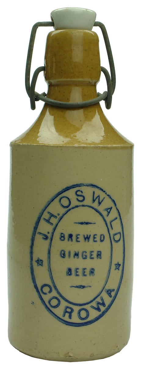 Oswald Brewed Ginger Beer Corowa Stoneware Bottle