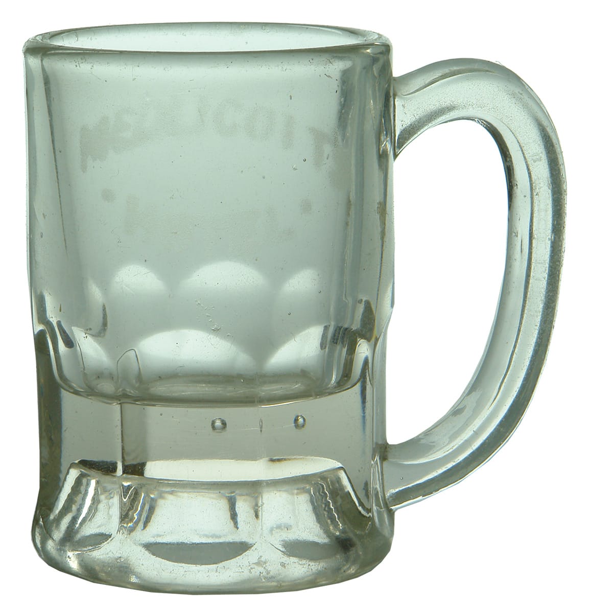 Medlicott's Hotel Etched Pub Handle Glass