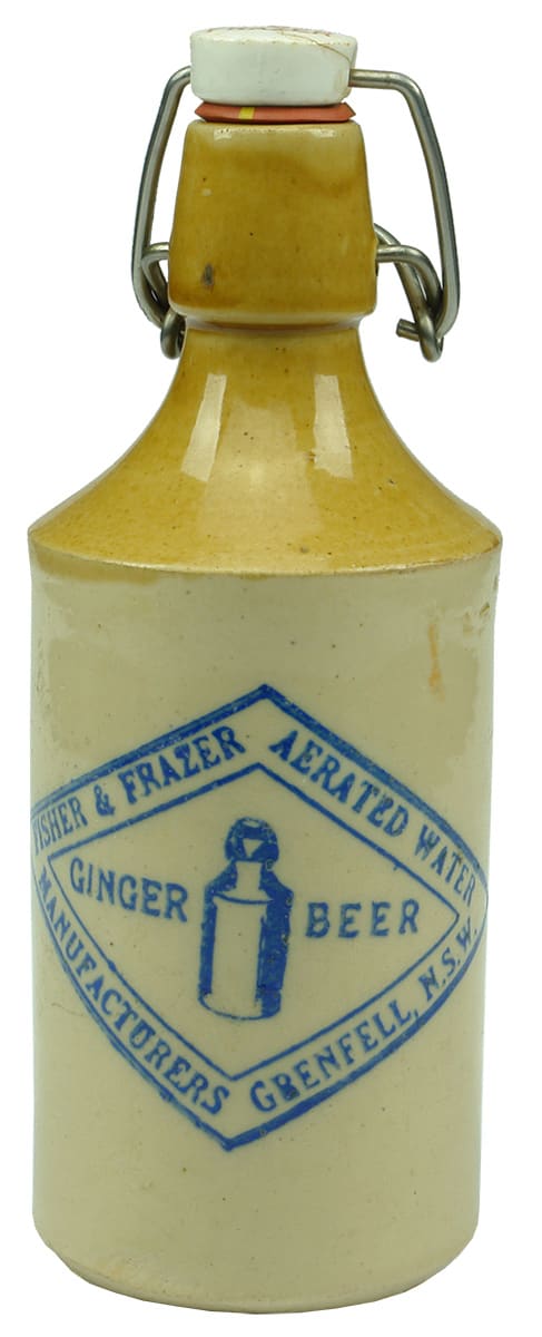 Fisher Frazer Grenfell Lightning Stopper Stoneware Bottle