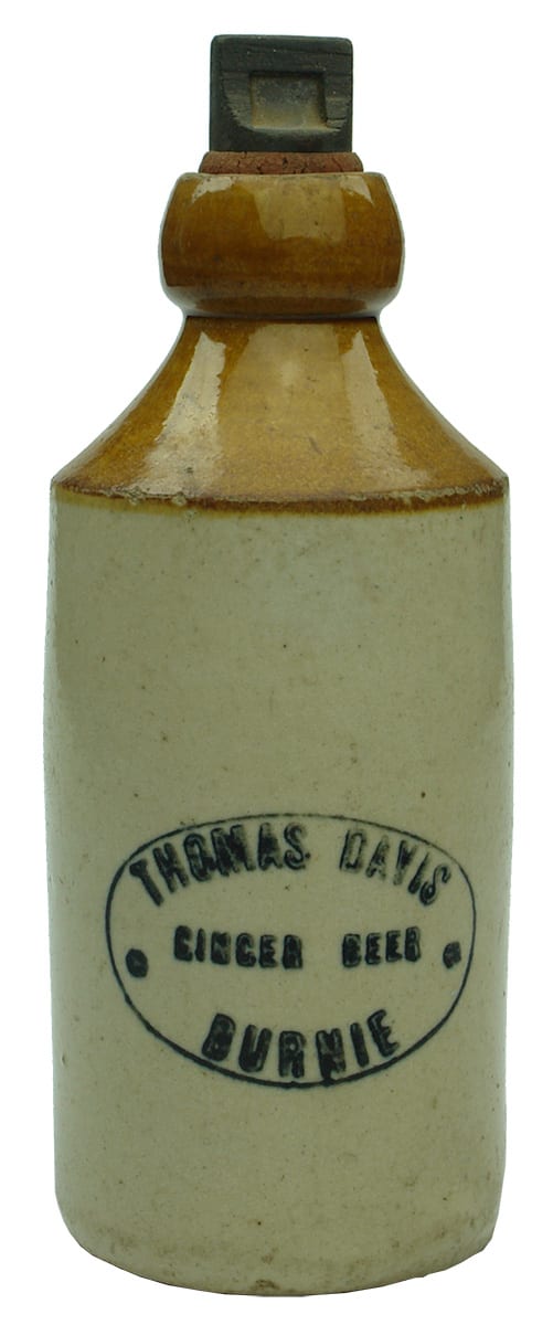 Thomas Davis Burnie Stoneware Ginger Beer Bottle