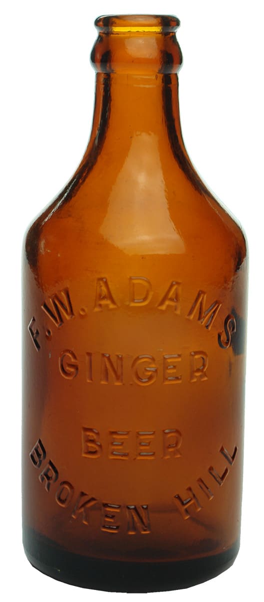 Adams Ginger Beer Broken Hill Amber Bottle