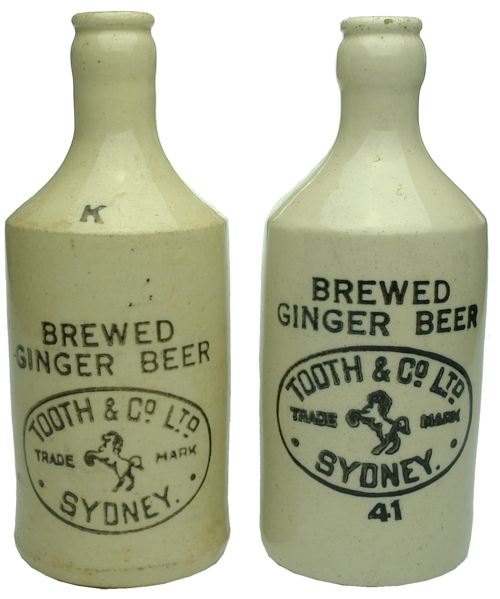 Collection Stoneware Ginger Beer Vintage Bottles