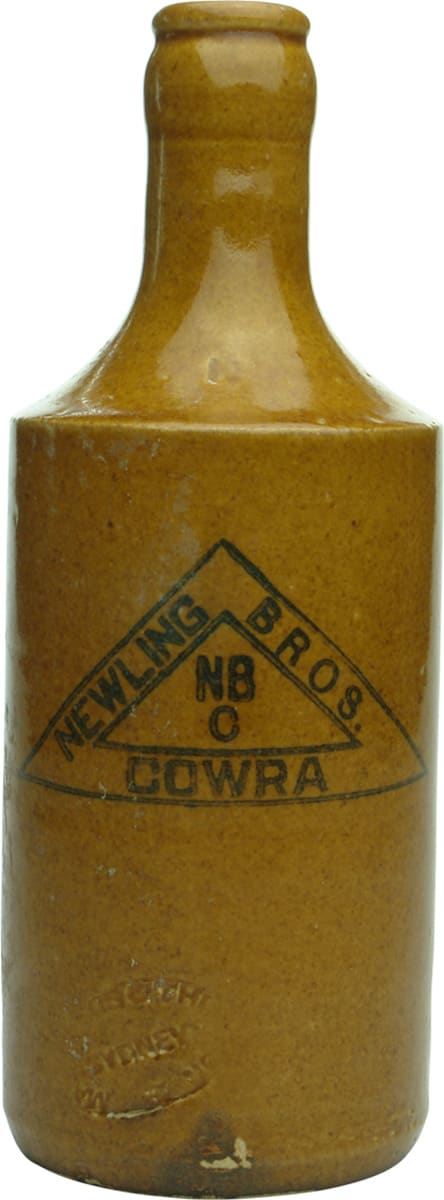 Newling Bos Cowra Stoneware Ginger Beer Bottle