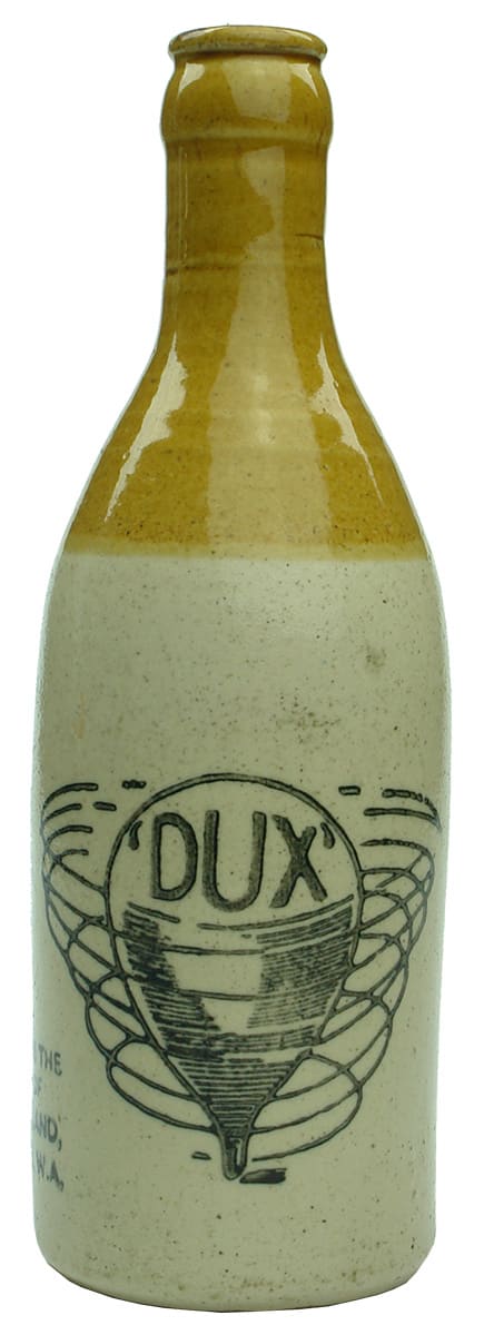 Dux Hedgeland Fremantle Stoneware Ginger Beer Bottle