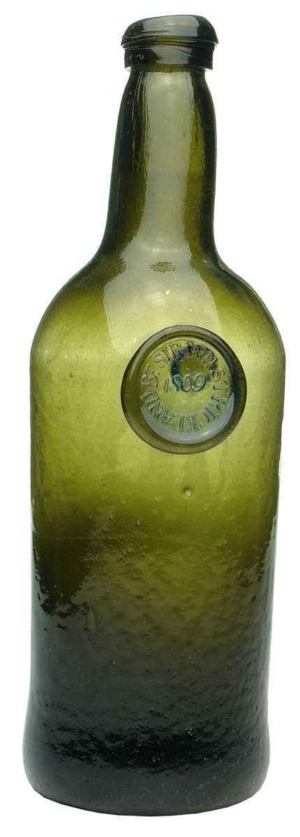 Strickland 1809 Antique Sealed English Wine Bottle