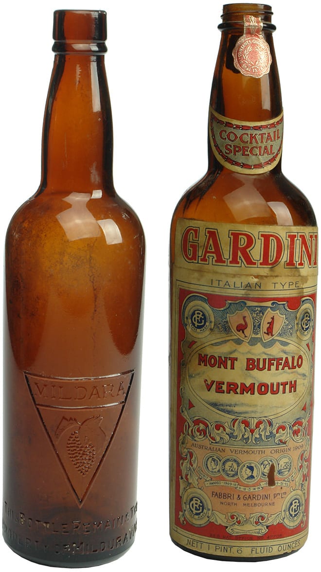 Vintage Australian Wine Bottles