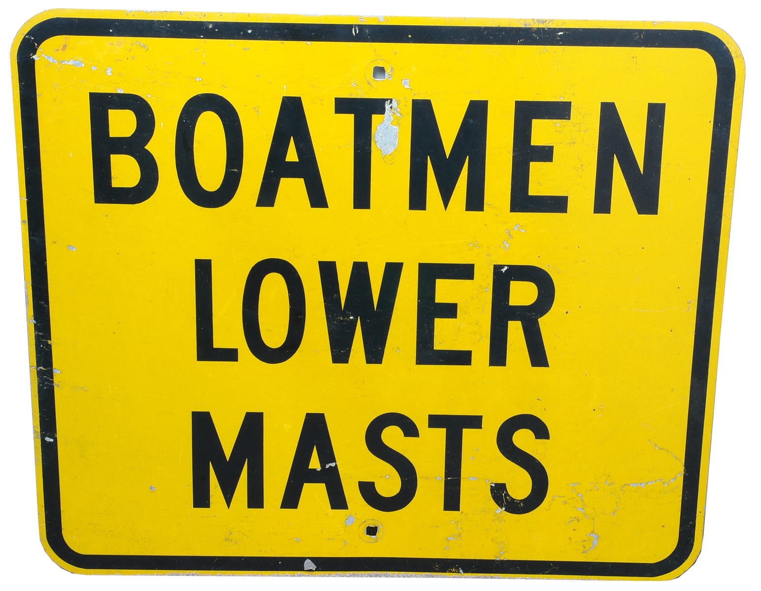 Boatmen Lower Masts Vintage Sign