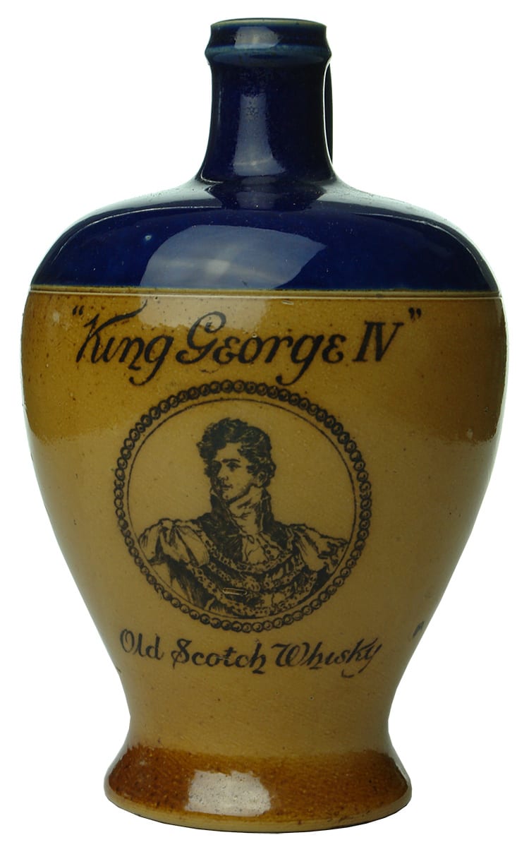 King George IV Old Scotch Whisky Stoneware Decanter
