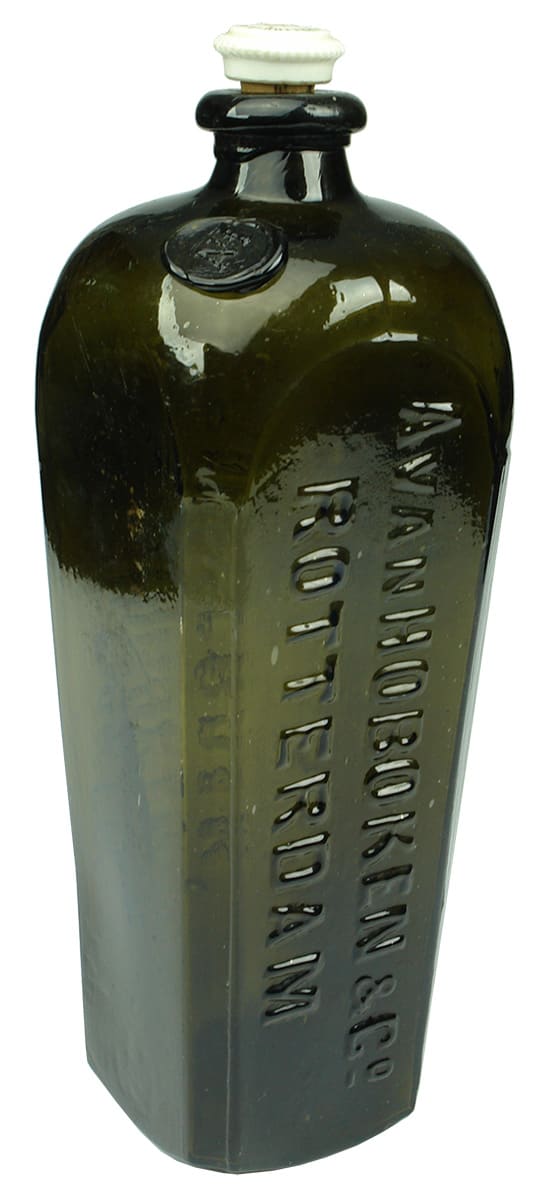 Van Hoboken Antique Glass Bottle