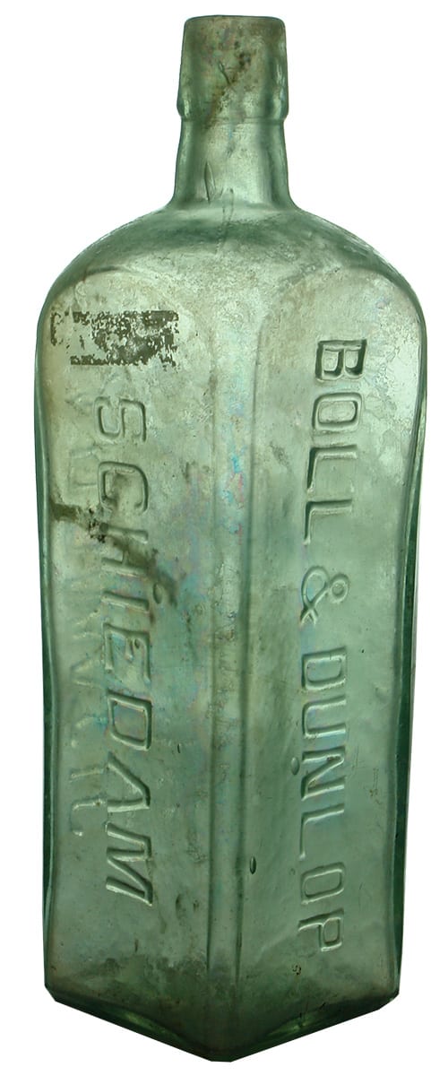 Boll Dunlop Schiedam Aromatic Schnapps Antique Bottle