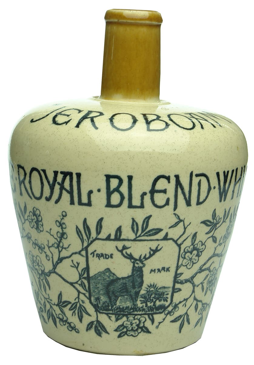 Jeroboam Royal Blend Whisky Deer Stoneware Jug