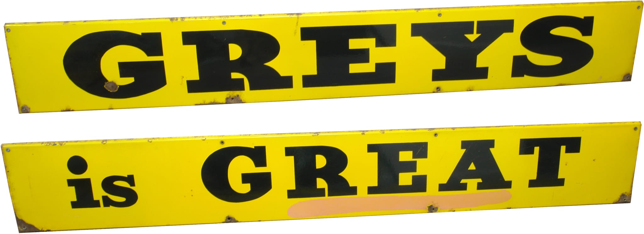 Greys is Great Two Part enamel Sign