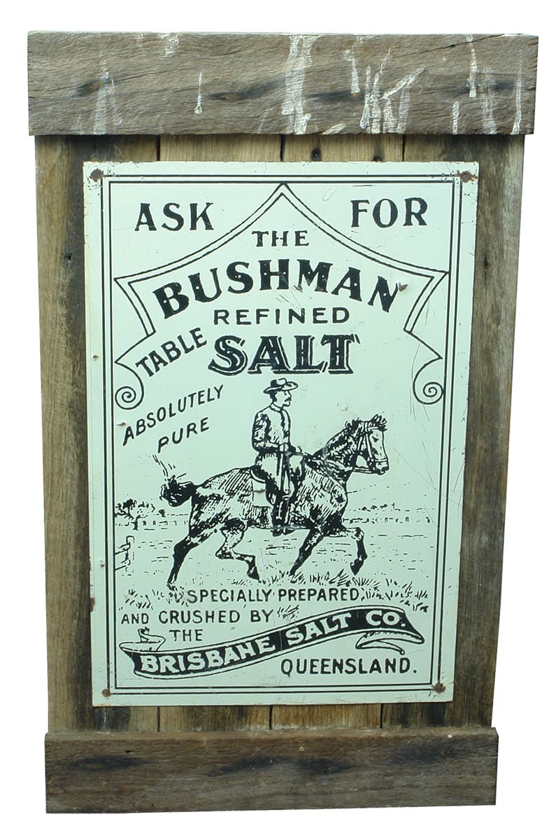 Bushman Refined Table Salt Brisbane Reproduction Sign