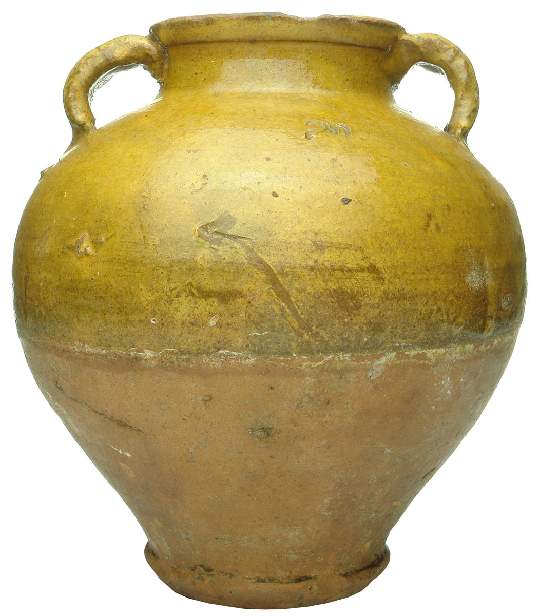 Terracotta Stoneware Storage Jar