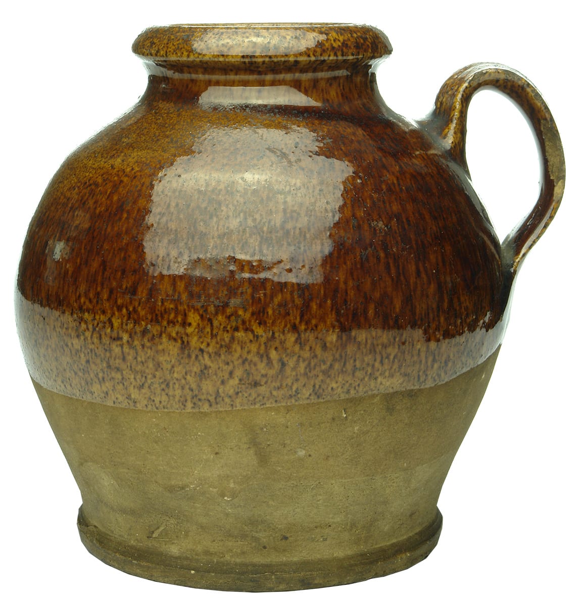 English Apron Dipped Slipware Lead Glazed Stoneware Jug