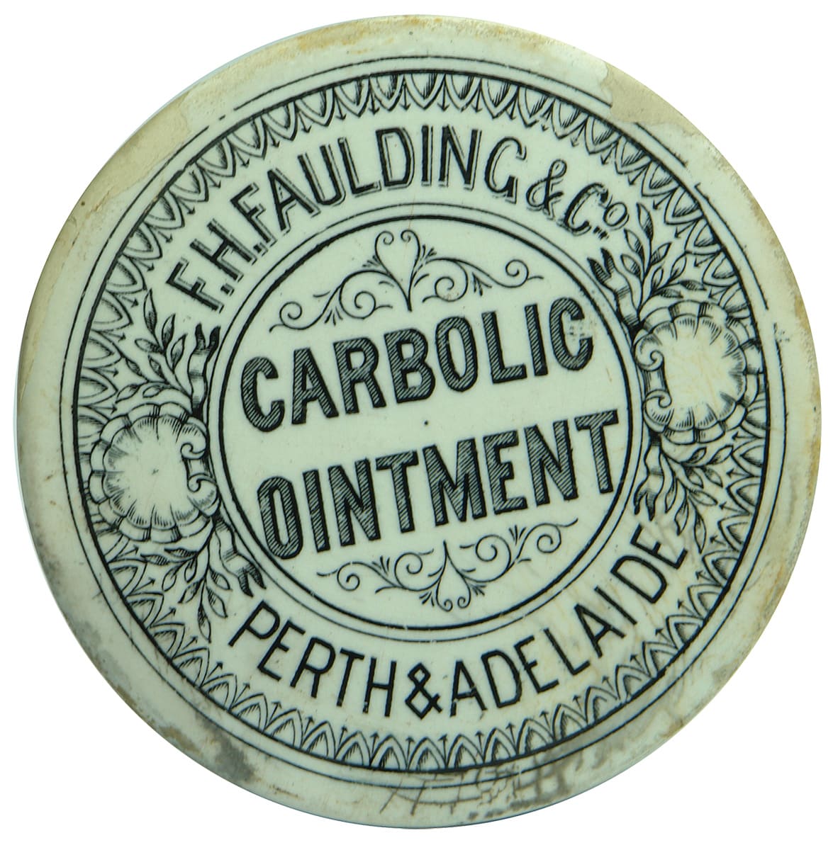 Faulding Carbolic Ointment Perth Adelaide Pot Lid