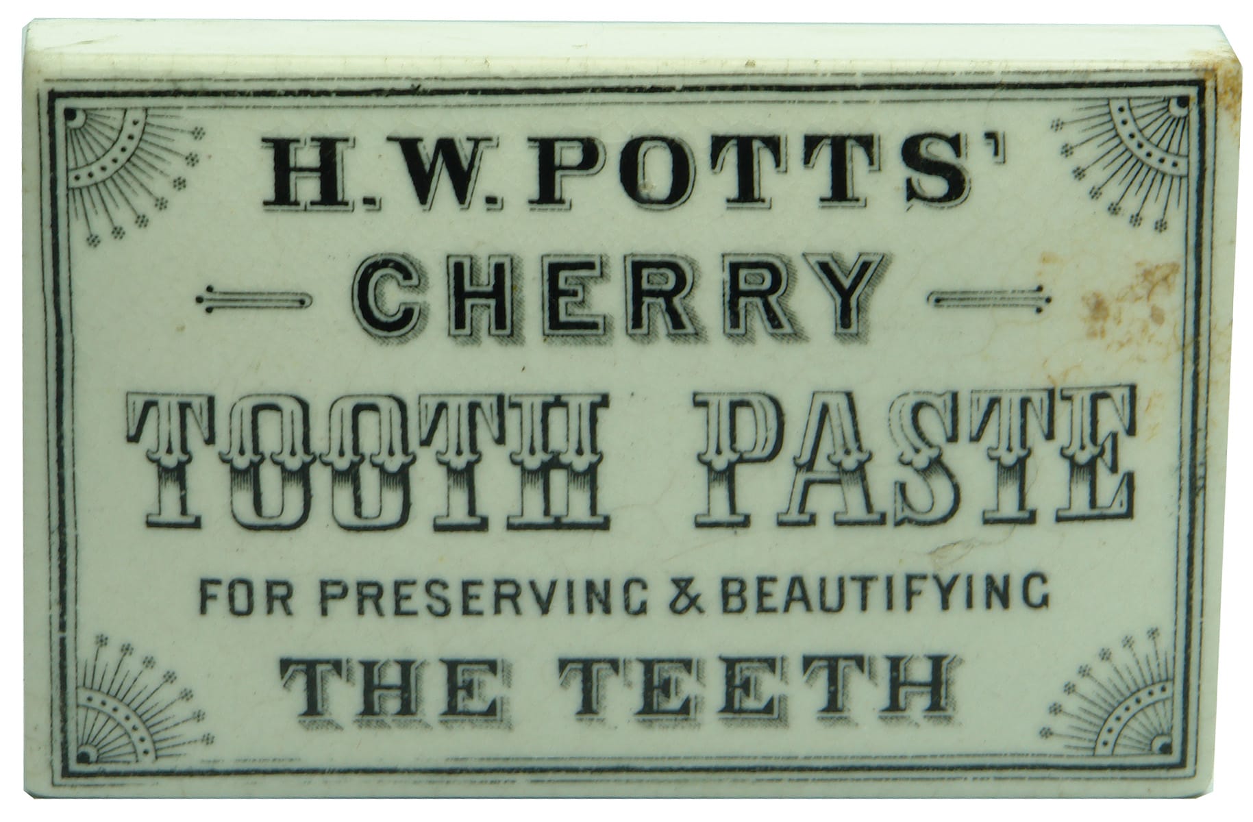 Potts Cherry Tooth Paste Antique Pot Lid