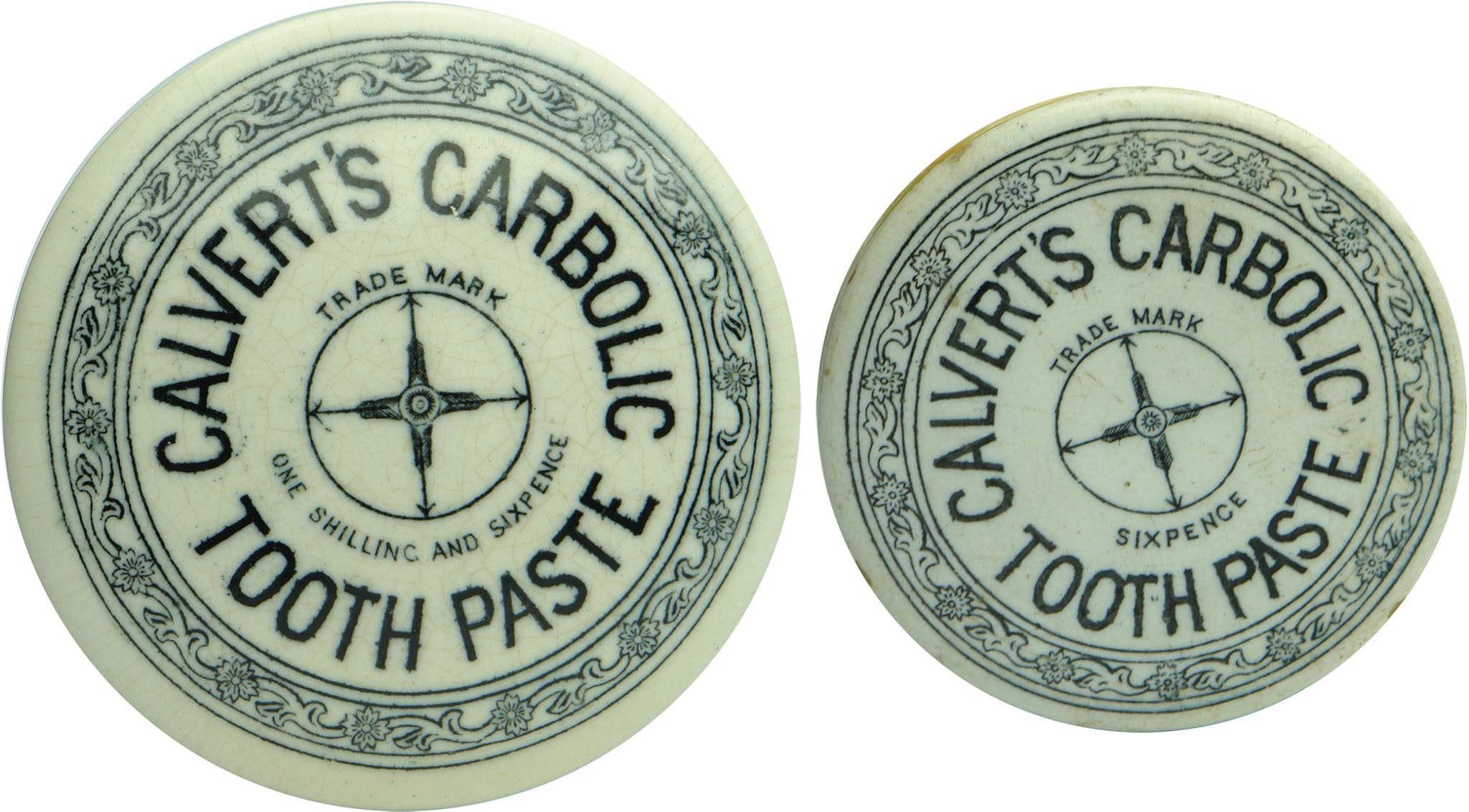 Calverts Carbolic Tooth Paste Pot Lids