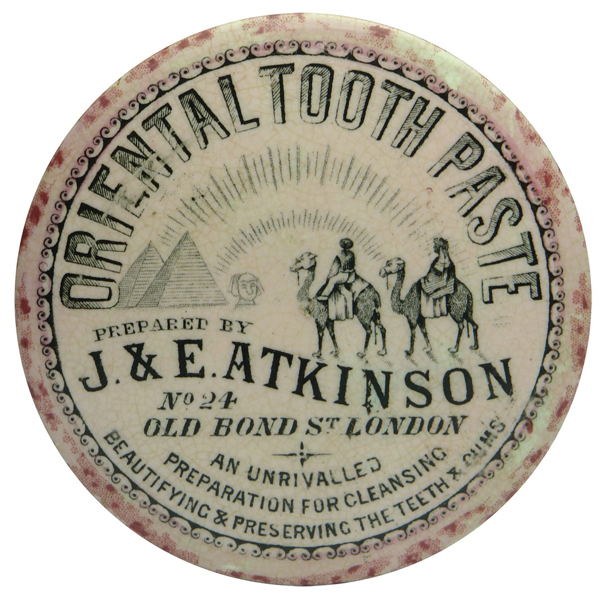 Atkinson Oriental Tooth Paste Antique Pot Lid