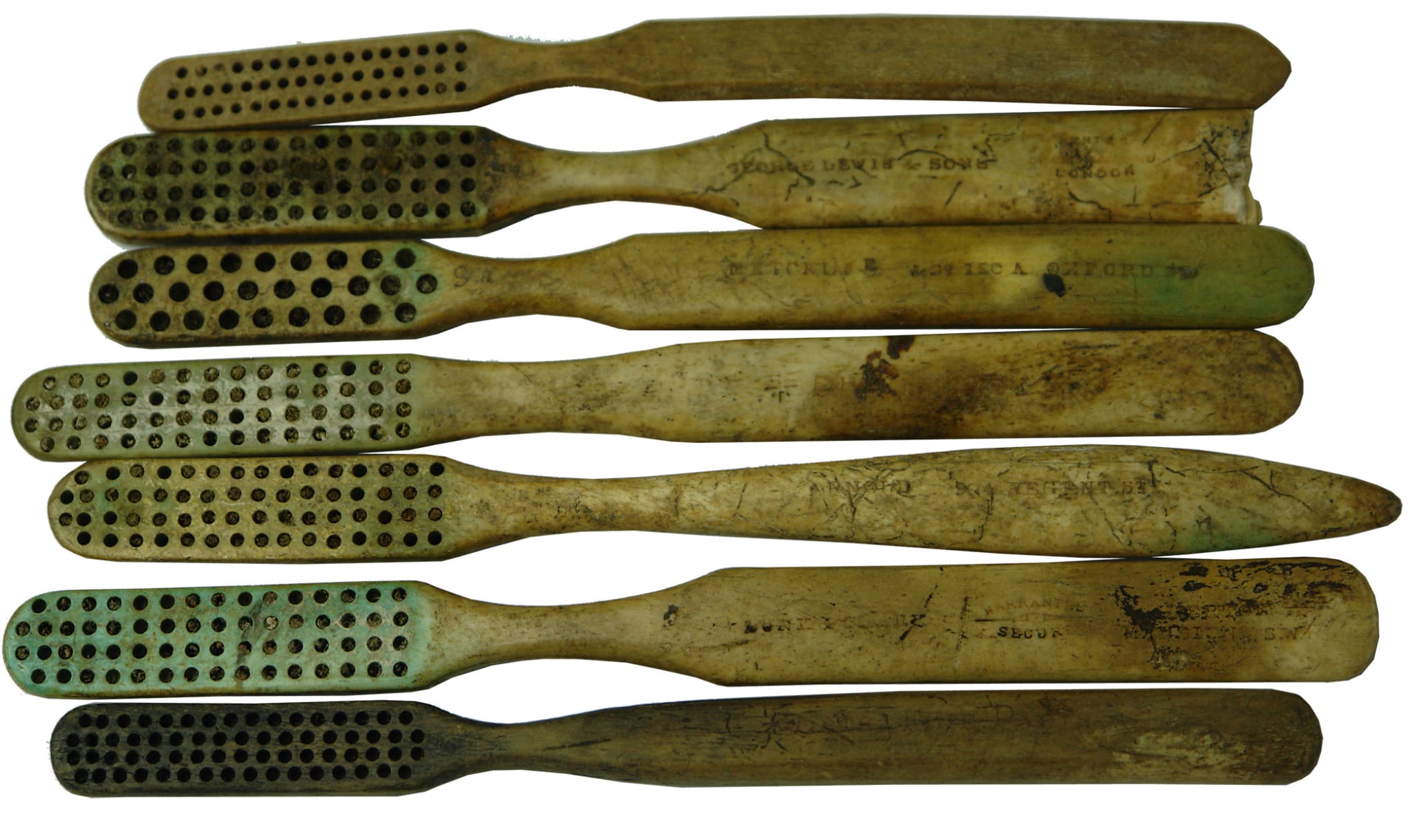 Collection Antique Bone Tooth Brushes