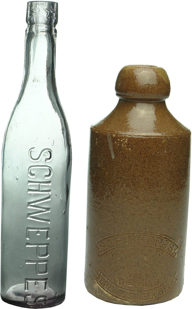 Schweppes Ginger Beer Cordial Bottles