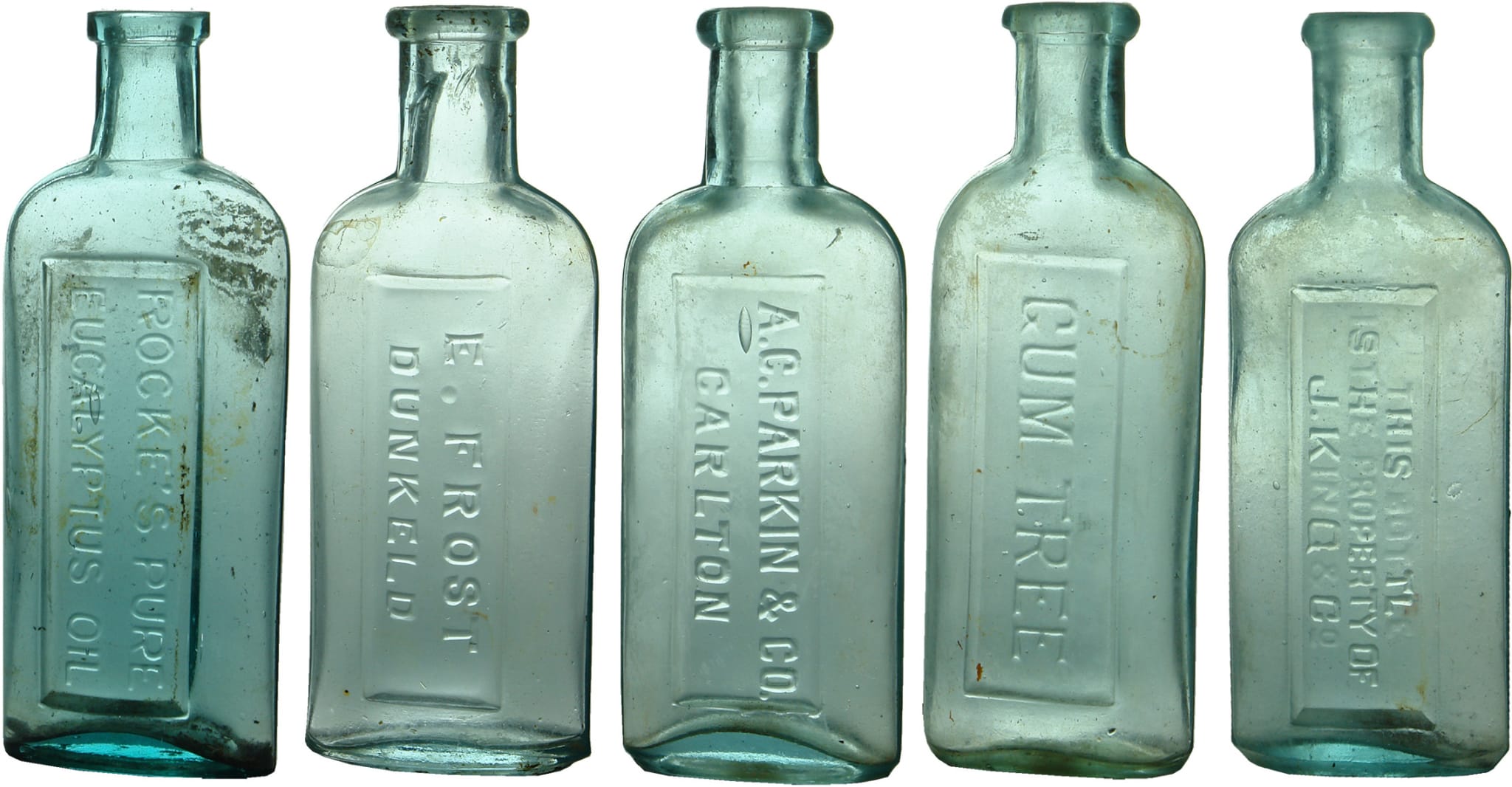 Collection Antique Eucalyptus Oil Bottles