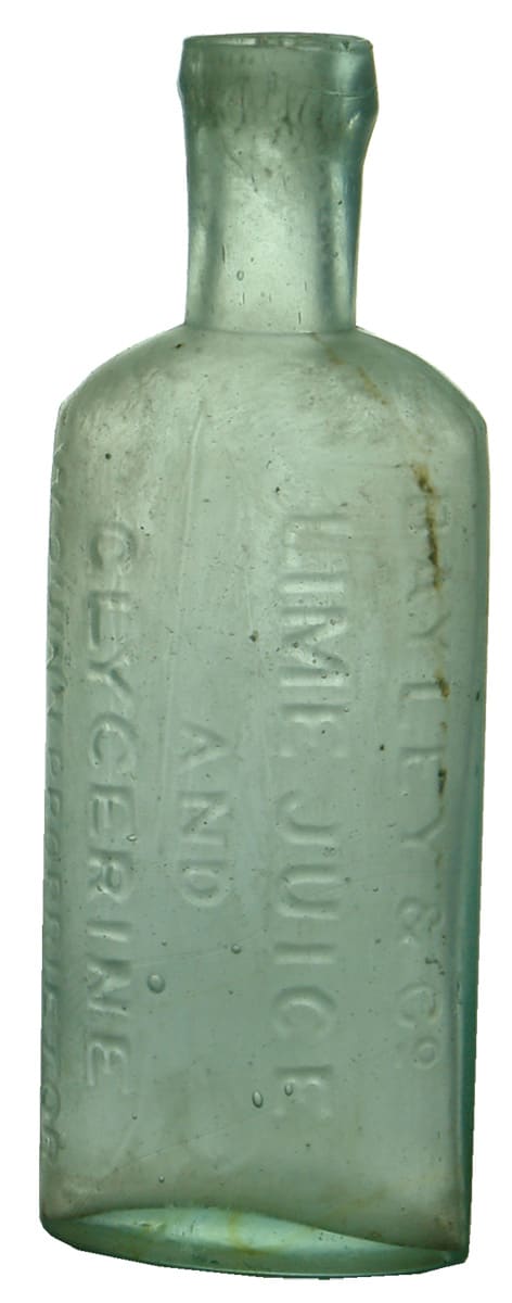 Bayley Lime Juice Glycerine Quinn Antique Bottle