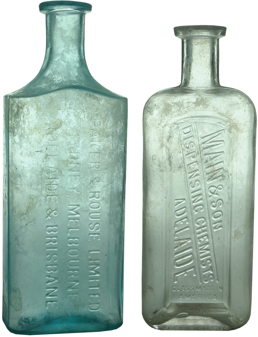 Collection Vintage Antique Chemist Pharmacy type Bottles