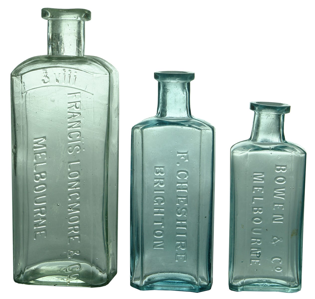 Collection Vintage Antique Chemist Pharmacy type Bottles