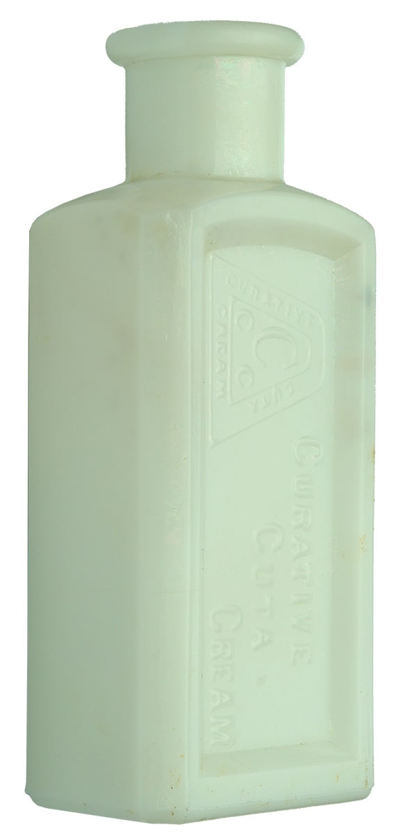 Curative Cuta Cream Milk Glass Bottle