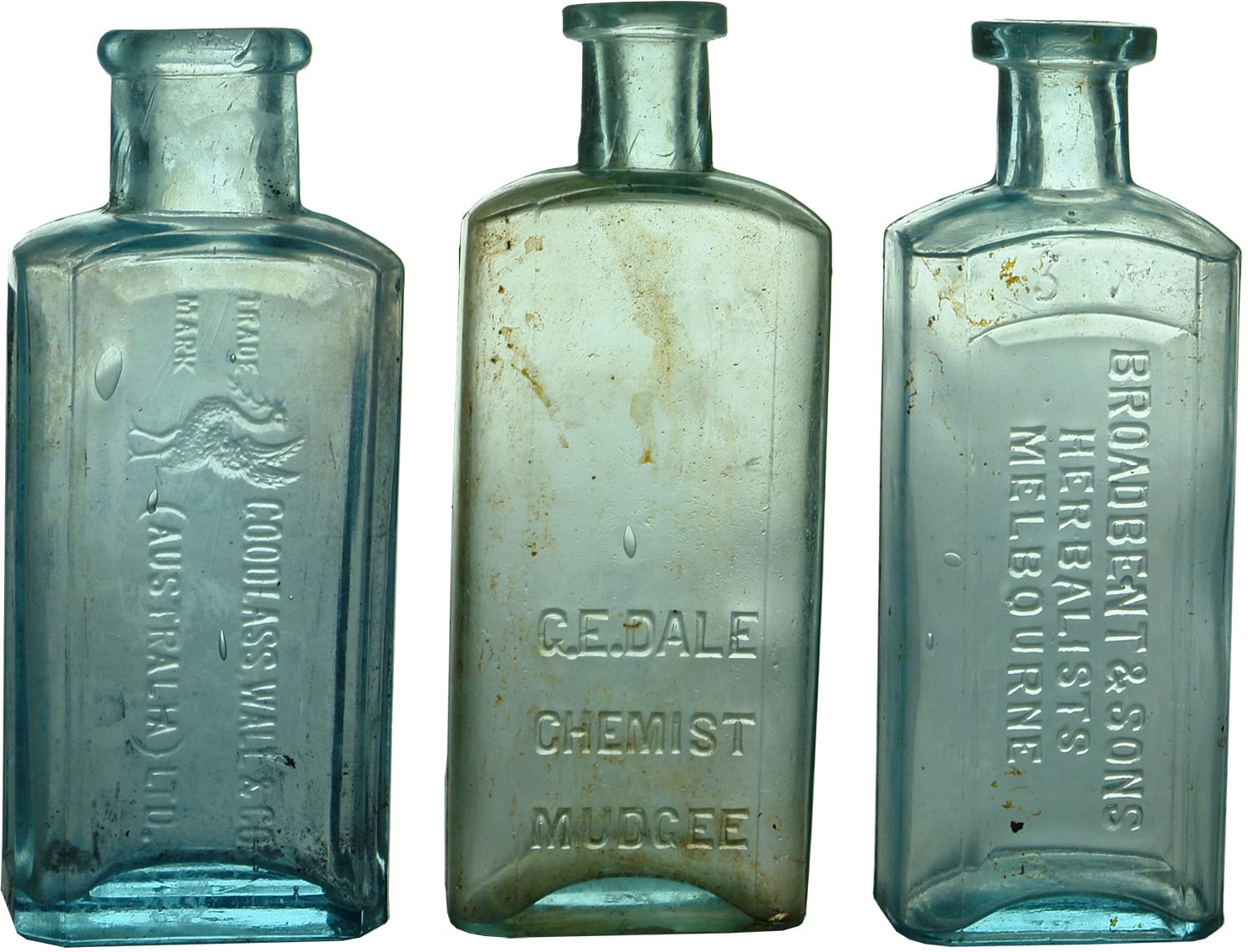 Collection Vintage Antique Chemist Pharmacy type Bottles