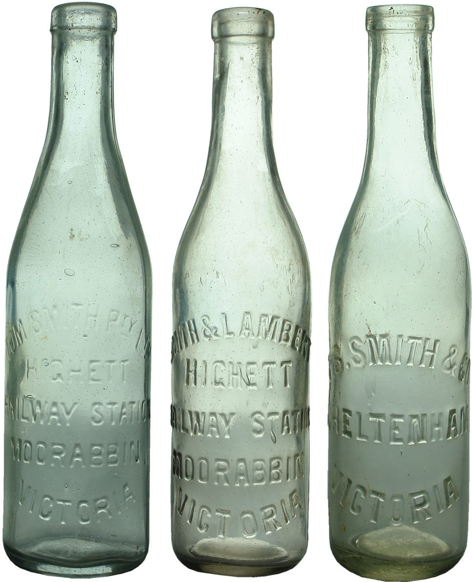 Antique Smith Moorabbin Sauce Bottles