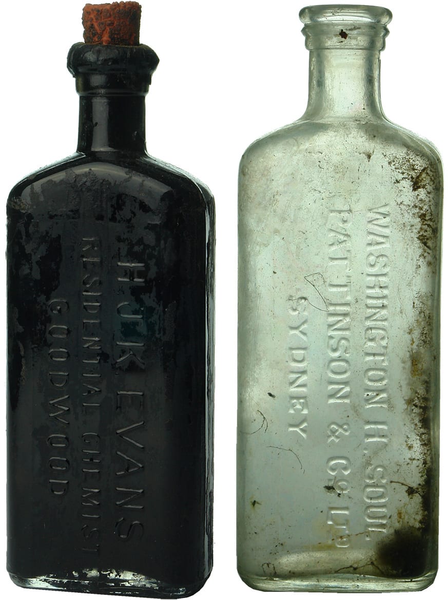 Collection Vintage Antique Chemist Pharmacy type Bottles