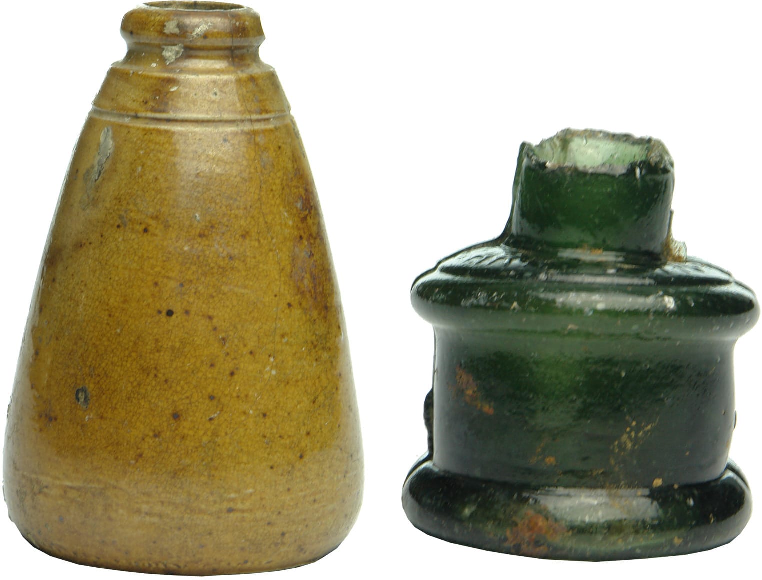 Collection Antique Ink Bottles